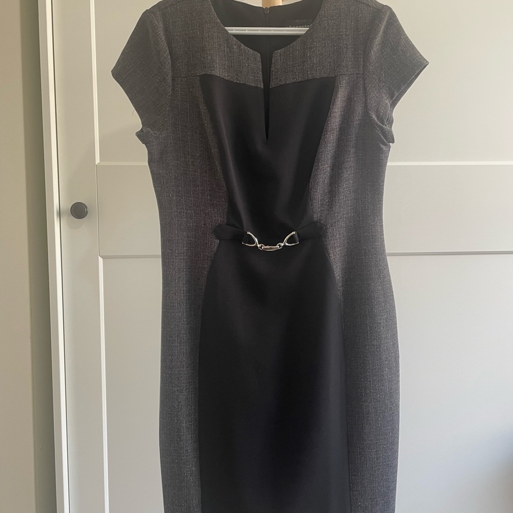 Connected Apparel Black and Gray Dress